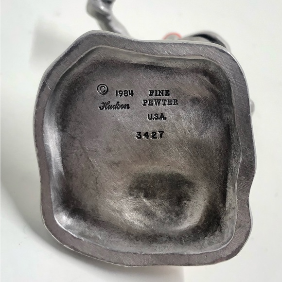 Hudson Fine Pewter Dancing Frog with Headphones Figurine #3427 From 1984 - Picture 6 of 8